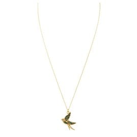 Holzkern Damen-Kette Kindred Marmor/Goldfarben Kolibri