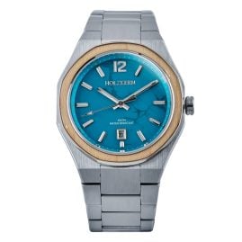 Holzkern Herrenuhr Quarz Libertalia Howlith/Silberfarben