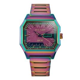 Holzkern Men's Quartz Watch Star Trek™ Space Warp Amethyst/Rainbow