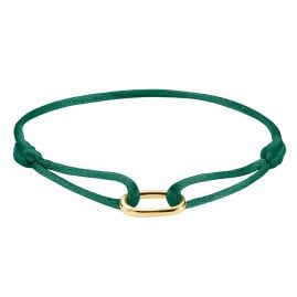 Thomas Sabo C1210-413-34-L24V Textile Bracelet Connect Gold-Plated Green