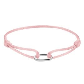 Thomas Sabo C1210-001-9-L24V Textilarmband Connect Silber Rosafarben