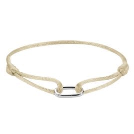 Thomas Sabo C1210-01-19-L24V Textile Bracelet Connect Silver Beige