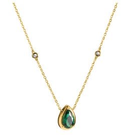 Thomas Sabo KE2331-971-6-L50V Damen-Kette Elyndra Grüner Stein