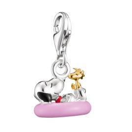 Thomas Sabo 2244-427-7 Charm Snoopy Woodstock and Swim Ring 925 Silver