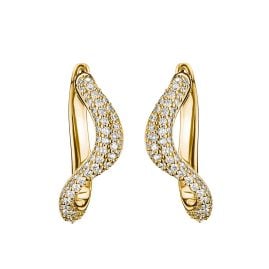 Thomas Sabo CR765-M01-14 Damen-Creolen Ohrringe in Wellenform mit Zirkonia