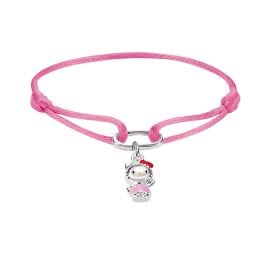 Thomas Sabo A2242-M07-9-L24V Hello Kitty Textilarmband pink mit Charm Connect