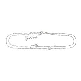 Thomas Sabo AK0040-M02-14-L27V Fußkettchen Herzen mit weißen Zirkonia