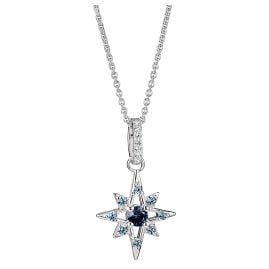 Thomas Sabo KE2394-166-1-L50 Ladies´ Necklace Silver Star with Blue Stones