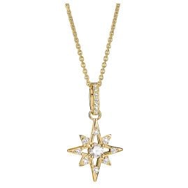 Thomas Sabo KE2394-M01-14-L50 Ladies´ Necklace Gold-Coloured Star Cubic Zirconia