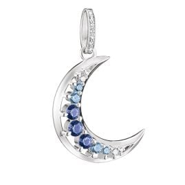 Thomas Sabo PE1020-166-1 Silver Pendant Moon With Blue Stones