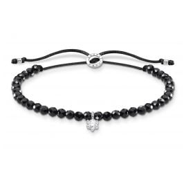 Thomas Sabo A1987-401-11-L20v Armband für Damen Schwarz mit weißem Stein