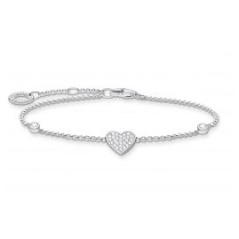 Thomas Sabo A1992-051-14-L19v Silver Bracelet Heart with Stones