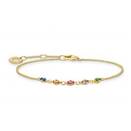 Thomas Sabo A2024-488-7-L19v Women's Bracelet Gold Tone Vintage Colourful Stones
