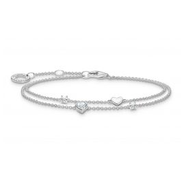Thomas Sabo A2057-051-14-L19v Women's Bracelet with Hearts and White Stones