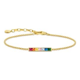 Thomas Sabo A2068-996-7-L19v Ladies' Bracelet Colourful Stones Gold Tone