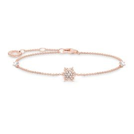 Thomas Sabo A2082-416-14-L19v Ladies' Bracelet Snowflake Rose Gold Tone