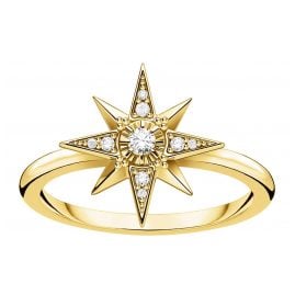 Thomas Sabo TR2299-414-14 Women's Ring Star Gold Plated Silver