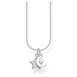 Thomas Sabo KE2068-051-14-L45v Damen-Halskette Silber Stern und Mond