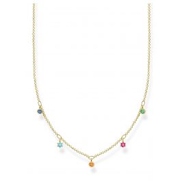 Thomas Sabo KE2071-488-7-L45v Ladies´ Necklace gold-plated with colourful Stones