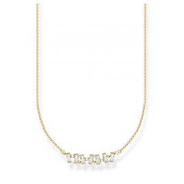 Thomas Sabo KE2095-414-14-L45v Damen-Halskette Goldfarben Weiße Steine