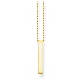Thomas Sabo KE1907-413-39-L45v Women's Necklace Cuboid Gold Tone