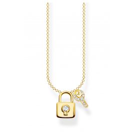 Thomas Sabo KE2122-414-14-L45v Ladies' Necklace Lock with Key Gold Tone