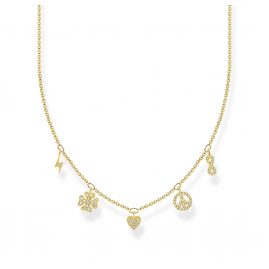 Thomas Sabo KE2123-414-14-L42v Ladies' Necklace with Symbols Gold Tone