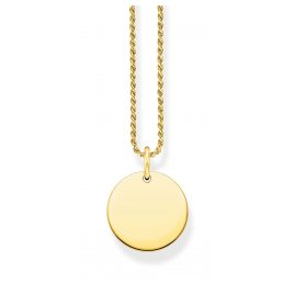 Thomas Sabo KE2133-413-39-L50 Ladies' Necklace Coin Gold Tone