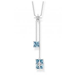 Thomas Sabo KE1956-644-1-L45v Ladies' Necklace Large Blue Stone with Star
