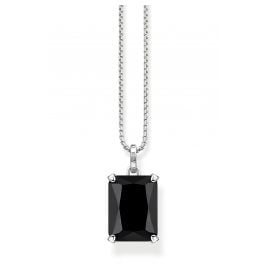 Thomas Sabo KE1957-698-11-L50v Silver Women's Necklace Black Stone