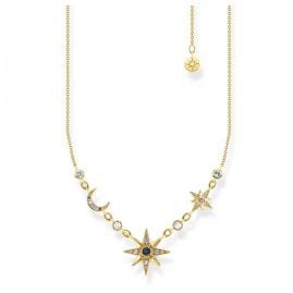 Thomas Sabo KE2119-959-7-L45v Women's Necklace Royalty Star & Moon Gold Tone