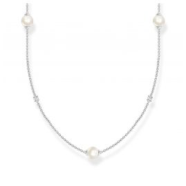 Thomas Sabo KE2125-167-14-L90v Damen-Kette Perlen mit weißen Steinen