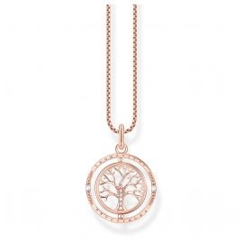 Thomas Sabo KE2148-416-14-L45v Ladies' Necklace Tree of Love Rose Gold Tone