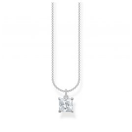 Thomas Sabo KE2156-051-14-L45v Women's Necklace Silver with White Stone