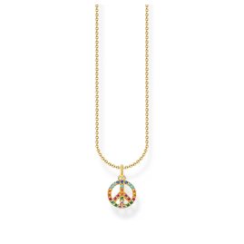 Thomas Sabo KE2175-488-7-L45v Gold Tone Ladies' Necklace Peace