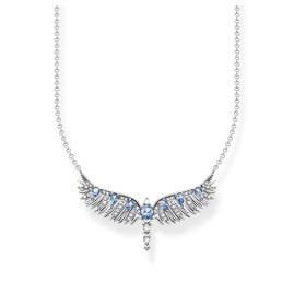 Thomas Sabo KE2169-644-1-L45v Silber-Halskette Phönix-Flügel mit Blauen Steinen