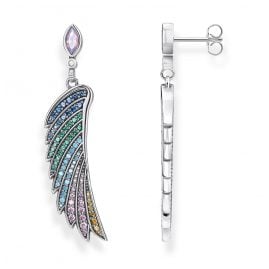 Thomas Sabo H2103-347-7 Women's Drop Earring Colourful Hummingbird Wing Silver