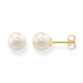 Thomas Sabo H1431-430-14 Ladies' Stud Earrings Gold-Coloured Pearl