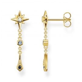 Thomas Sabo H2209-959-7 Ladies' Earrings Royalty Star Gold Tone