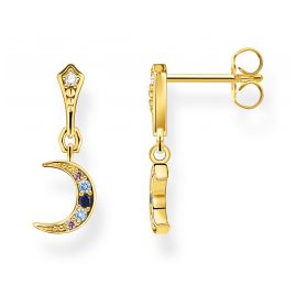 Thomas Sabo H2204-959-7 Women's Drop Earrings Royalty Moon Gold Tone