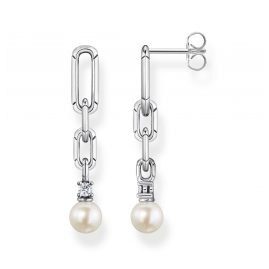 Thomas Sabo H2205-167-14 Damen Silber-Ohrringe mit Perle