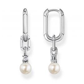 Thomas Sabo CR669-167-14 Women's Hoop Earrings Links and Pearls