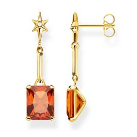 Thomas Sabo H2115-971-8 Women's Drop Earrings Orange Stone with Star