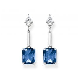 Thomas Sabo H2177-166-1 Women's Silver Drop Earrings Blue Stone