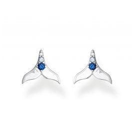 Thomas Sabo H2228-644-1 Women's Stud Earrings Fin Tail with Blue Stones