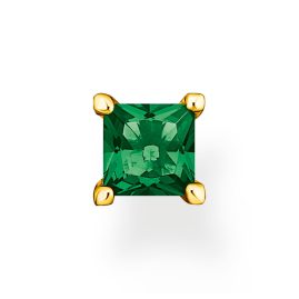 Thomas Sabo H2233-472-6 Single Stud Earring Gold Tone Green Stone