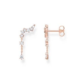 Thomas Sabo H2254-416-14 Ladies' Earrings Ear Climber Ice Crystals Rose Gold Tone