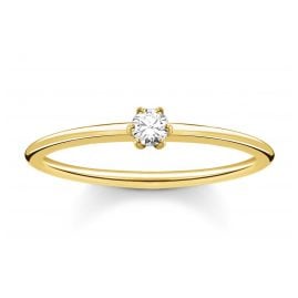 Thomas Sabo TR2312-414-14 Ladies´ Ring gold-coloured with white Stone