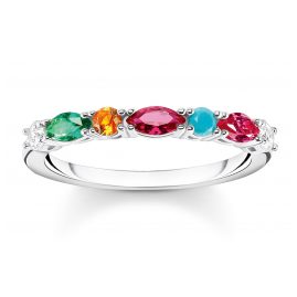 Thomas Sabo TR2341-477-7 Ladies' Silver Ring Colourful Stones