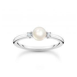 Thomas Sabo TR2370-167-14 Silver Women's Ring with Pearl
